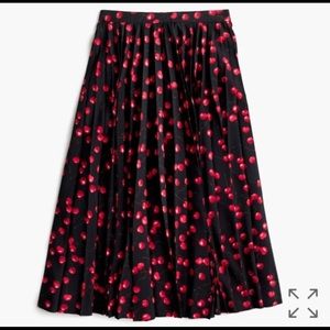 J. Crew NWT Sz 2 Cherry midi skirt